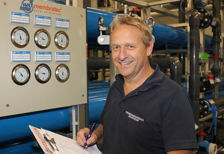 Brono Vollmer, Mitarbeiter des Wasserwerks